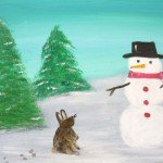 Kids Snowman and Rabbit